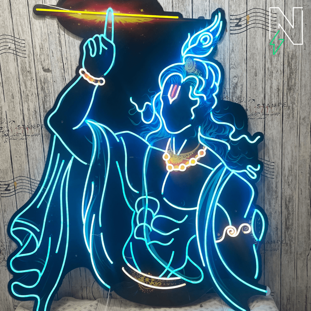 1080x1080 Krishna UV Neon Sign