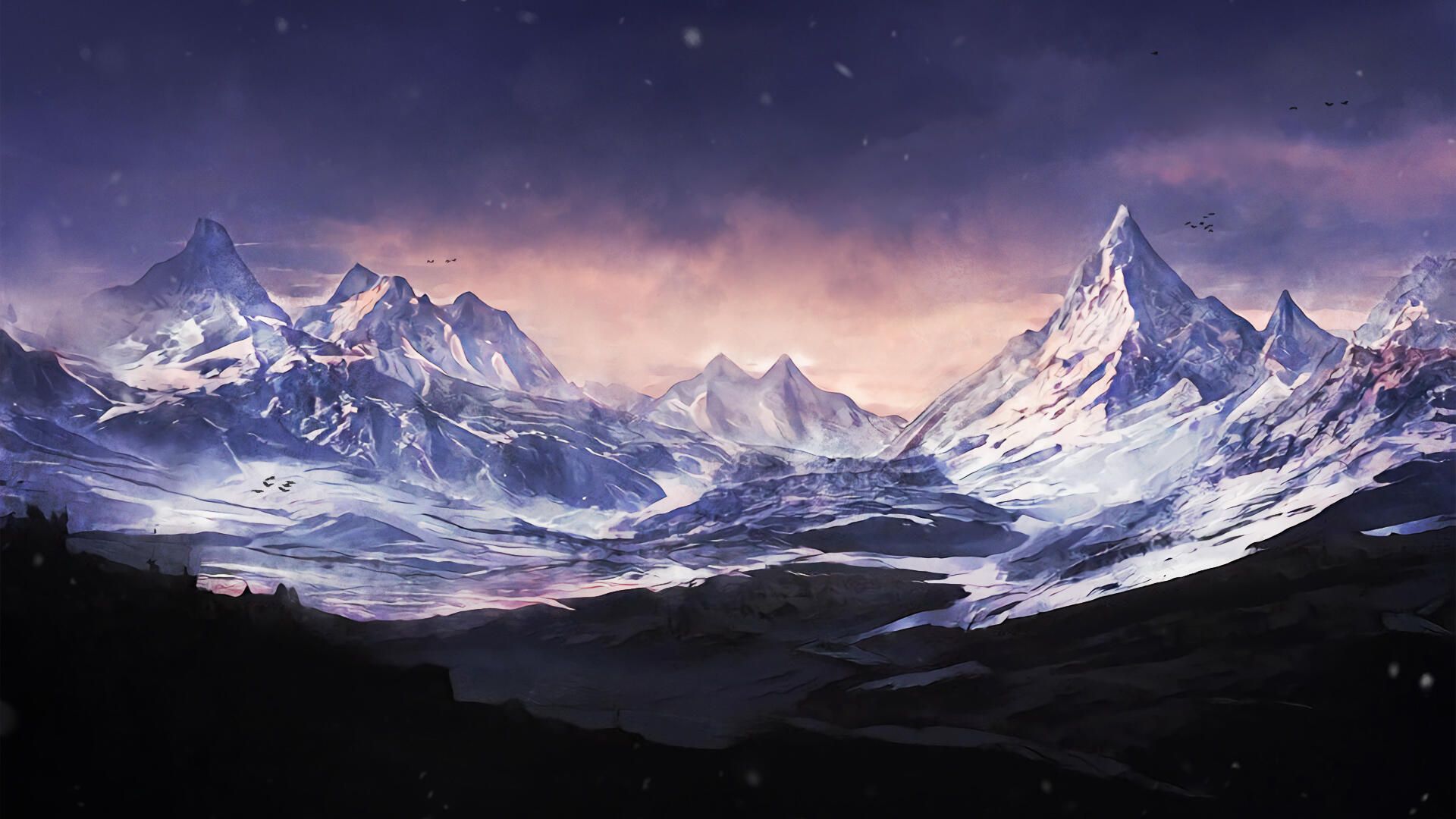 1920x1080 Mountainside Wallpaper
