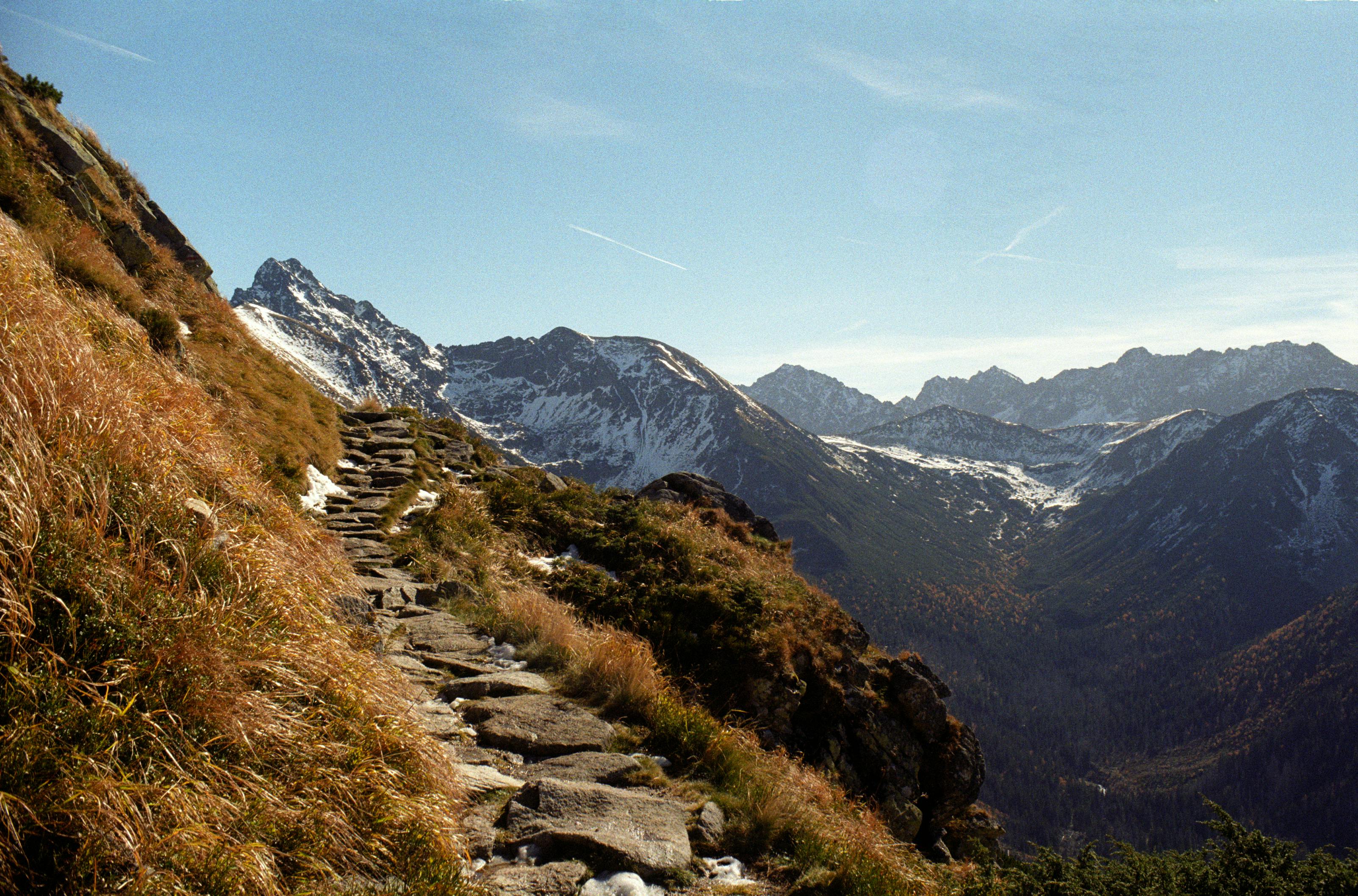 3206x2116 Rocky Pathway on Mountainside · Free