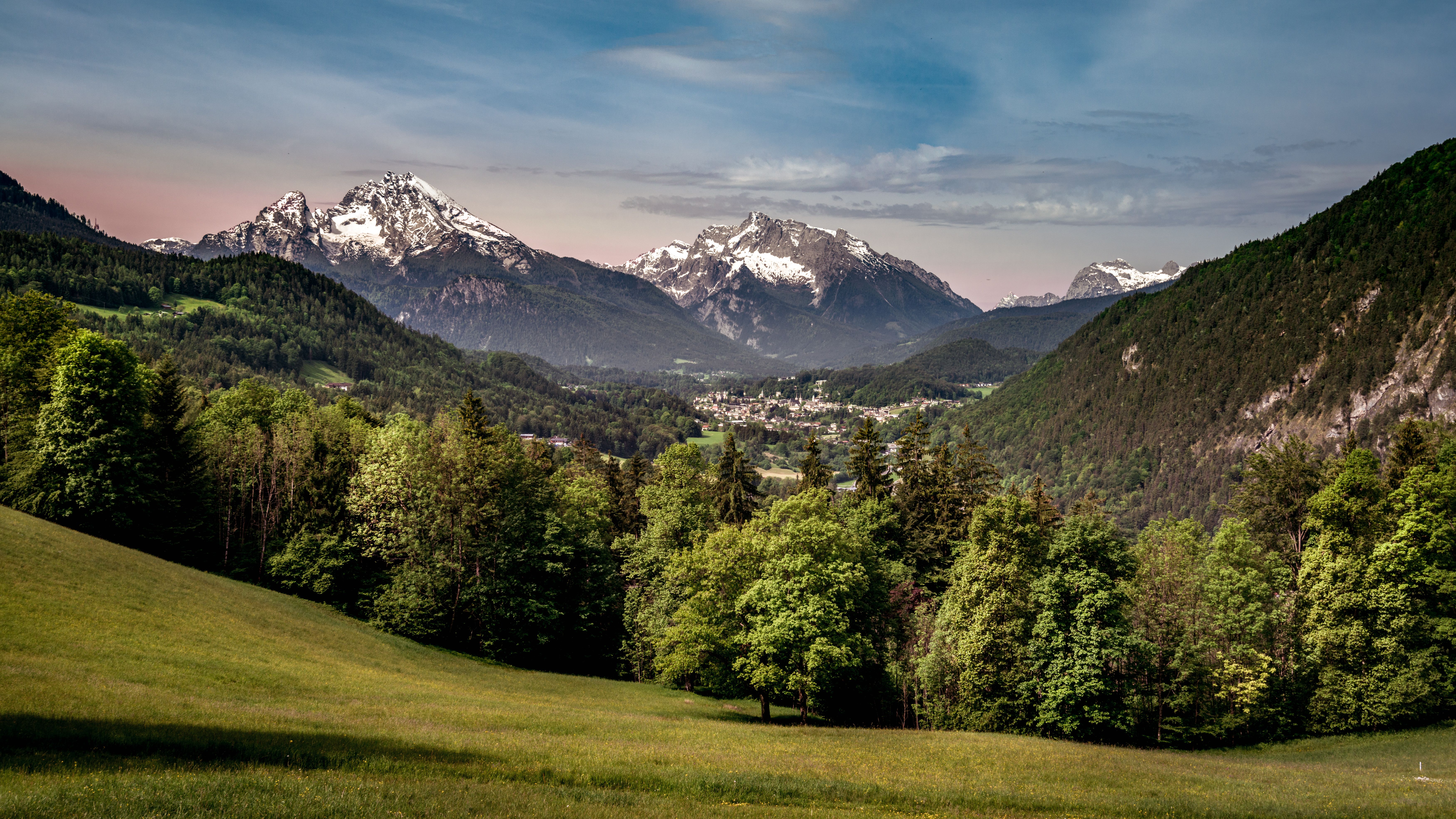 7000x3938 Free Image : landscape, tree, nature, forest, outdoor, wilderness, meadow, hill, lake, valley, mountain range, village, green, autumn, alpine, blue, ridge, trees, mountainside, mountains, alps, plateau, germany, berchtesgaden, rural area, meadows