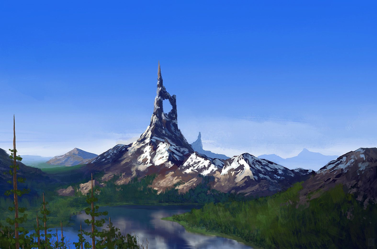 1575x1039 Landscape 42 (Mountainside Lake)