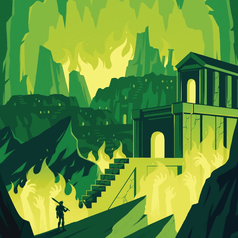 1000x1000 Tartarus Retro Travel Poster