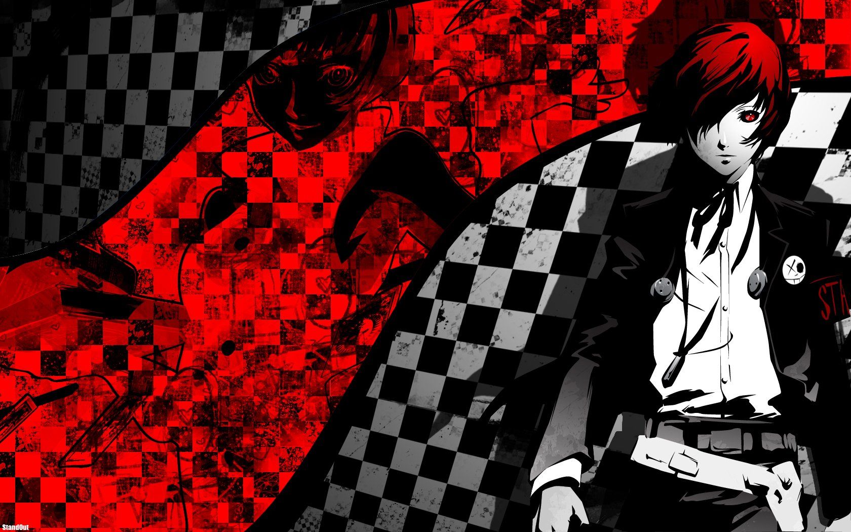 1680x1050 Persona 3: Velvet Night. Tartarus Red. Midnight Protagonist. HD P3 Wallpaperx1050