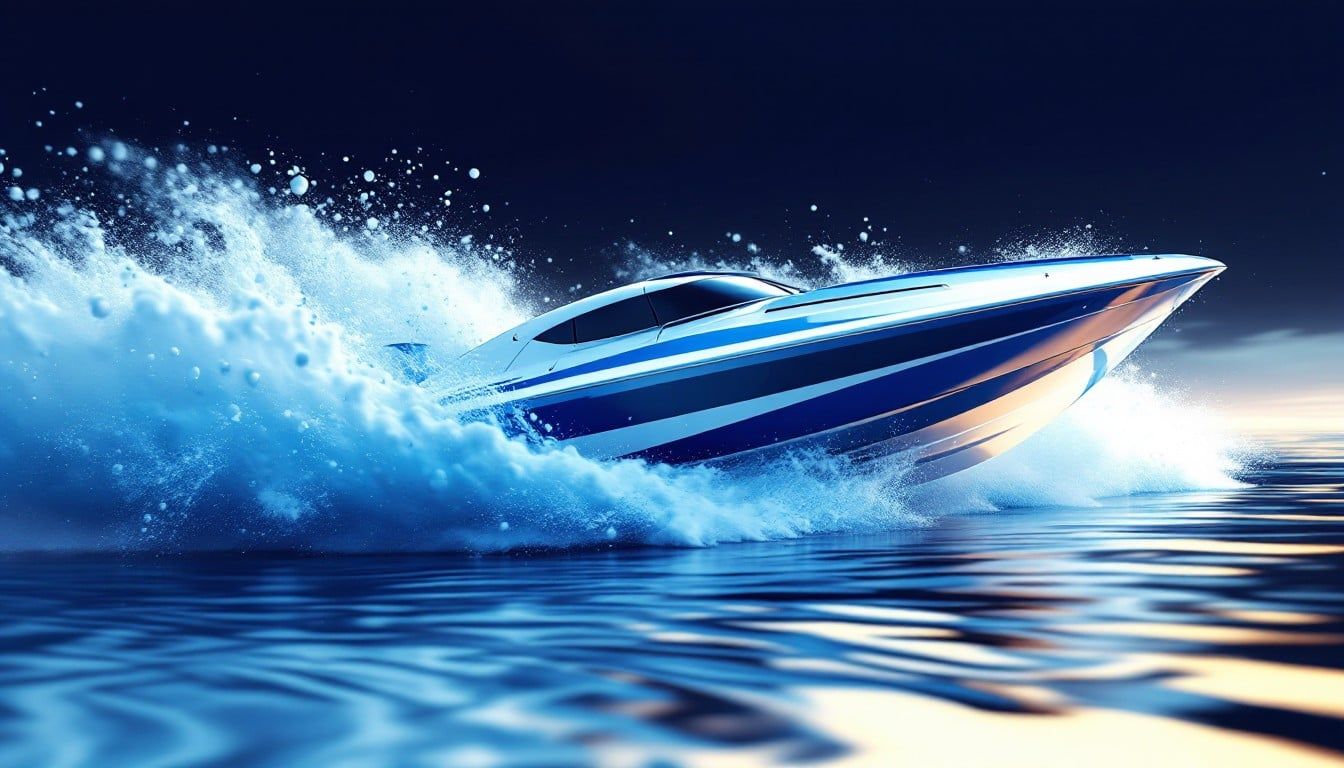 1344x768 Free Sleek Speed Boat Image, Racing, Marine