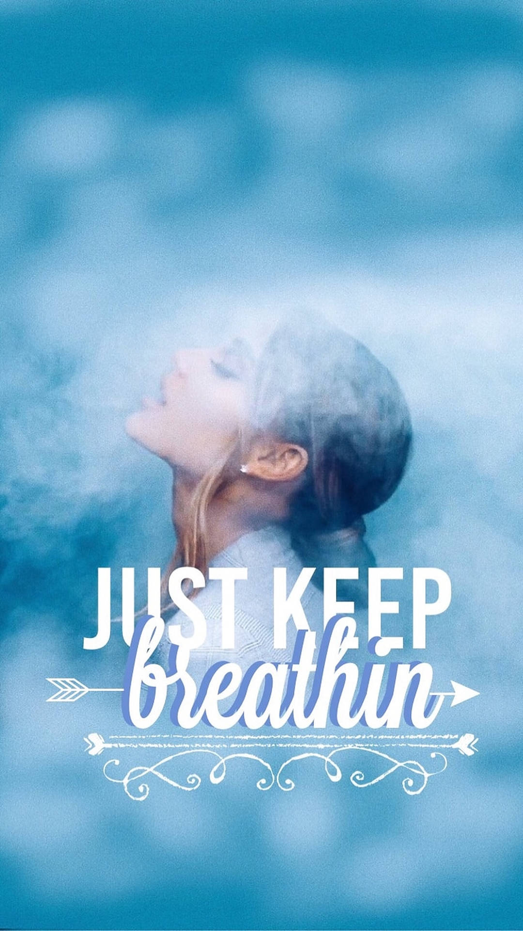 1080x1920 Download Breathing Quote Ariana Grande Wallpaper