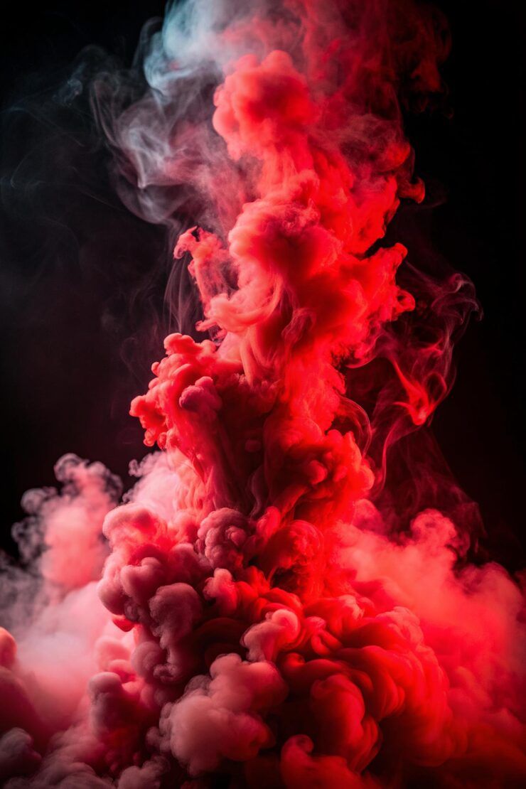 740x1110 Red smoke wallpaper Image