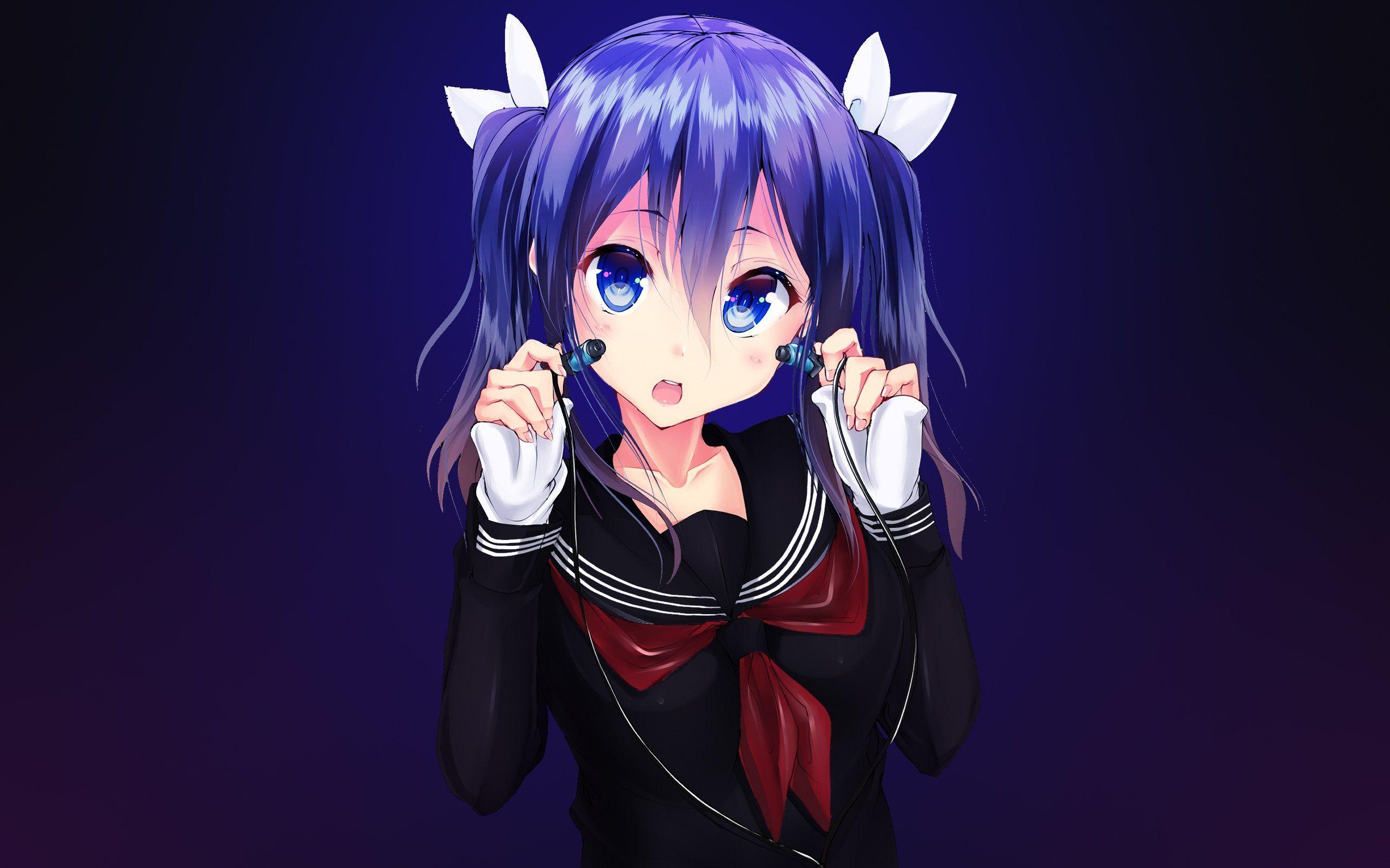 2560x1600 Wallpaper Anime girl, Music girl, HD, Anime,. Wallpaper