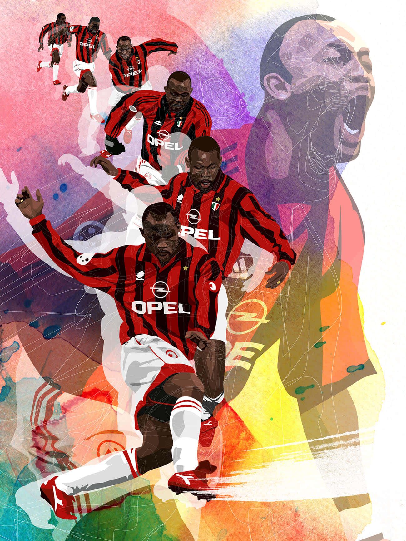 1300x1733 Download Liberian Football Player George Weah Fan Art Wallpaper