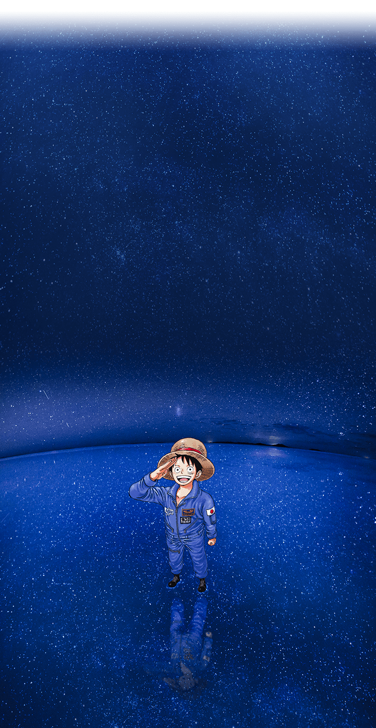 750x1450 Luffy in Space Wallpaper (JAXA x ONE PIECE)