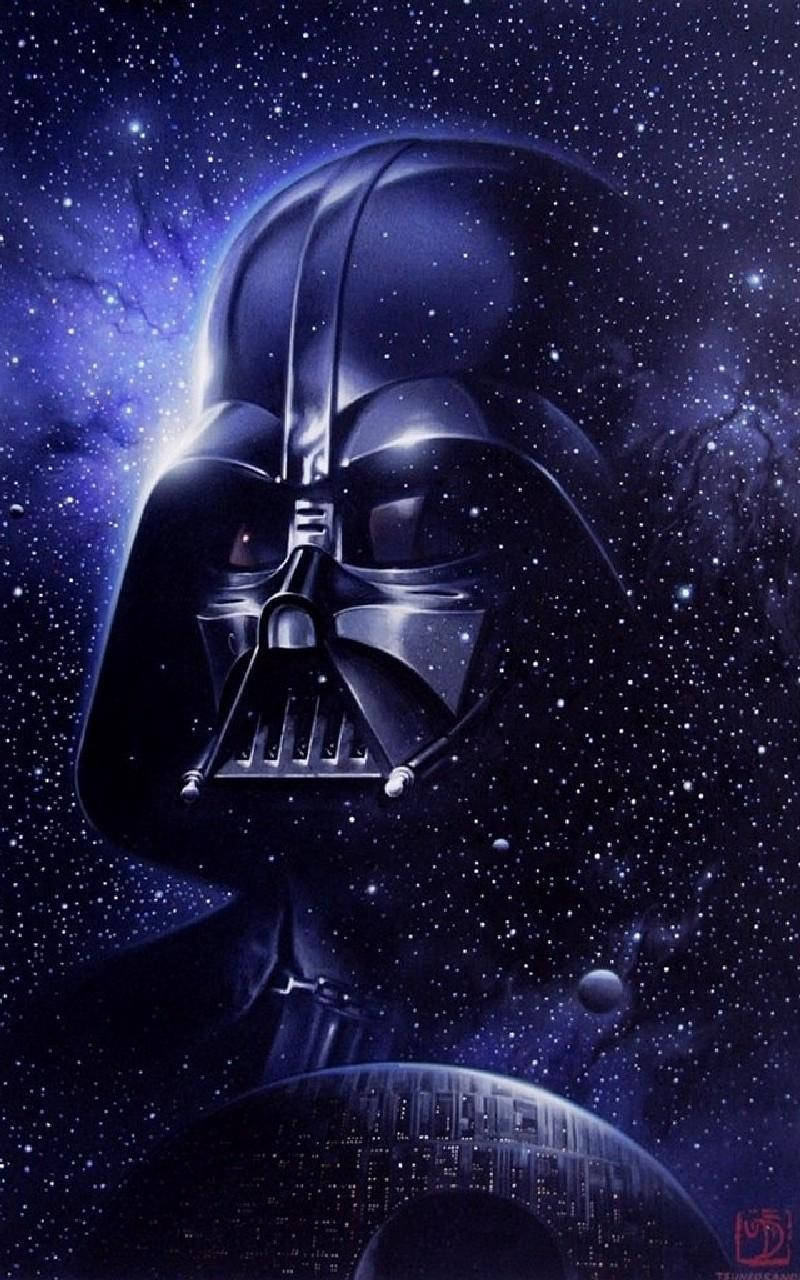 800x1280 Download Darth Vader Looked Out Upon The Galaxy Wallpaper