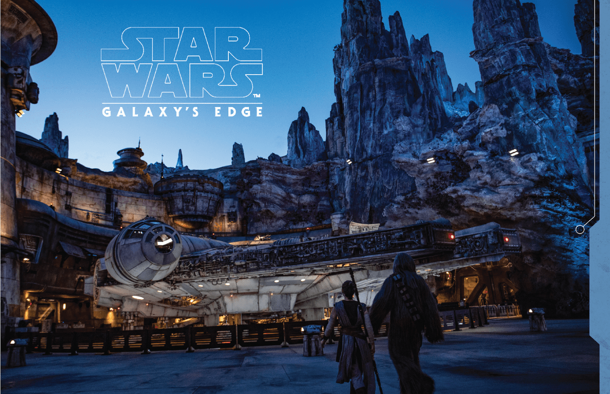 1200x776 Star Wars Galaxy's Edge Millennium Falcon 13x19 Satin Poster Print