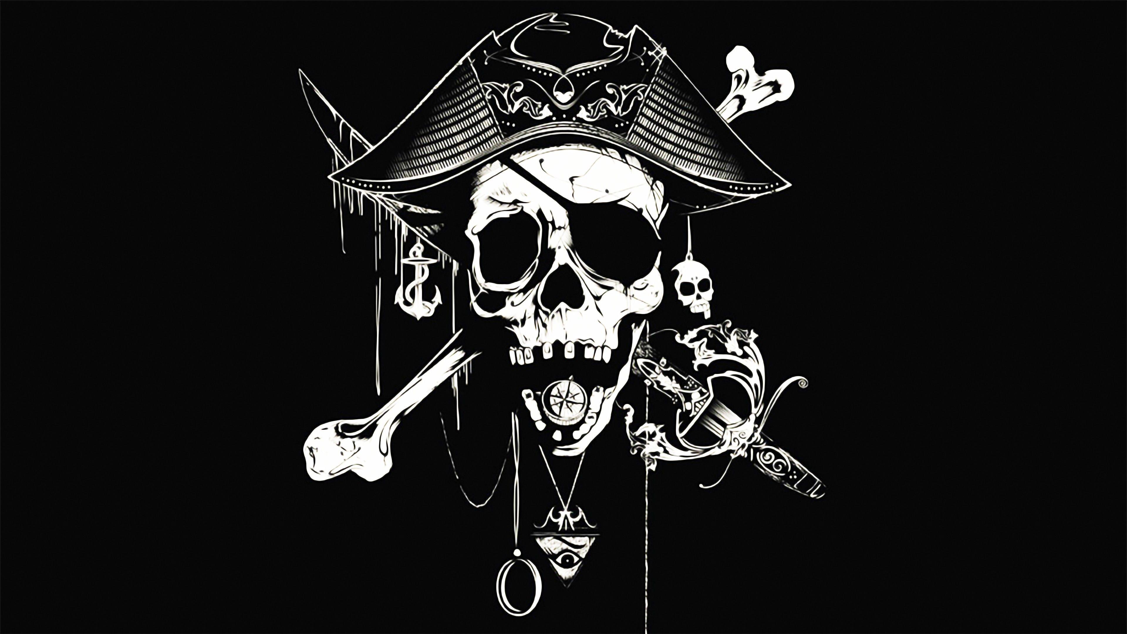 3840x2160 Best Piracy Dark Desktop Wallpaper