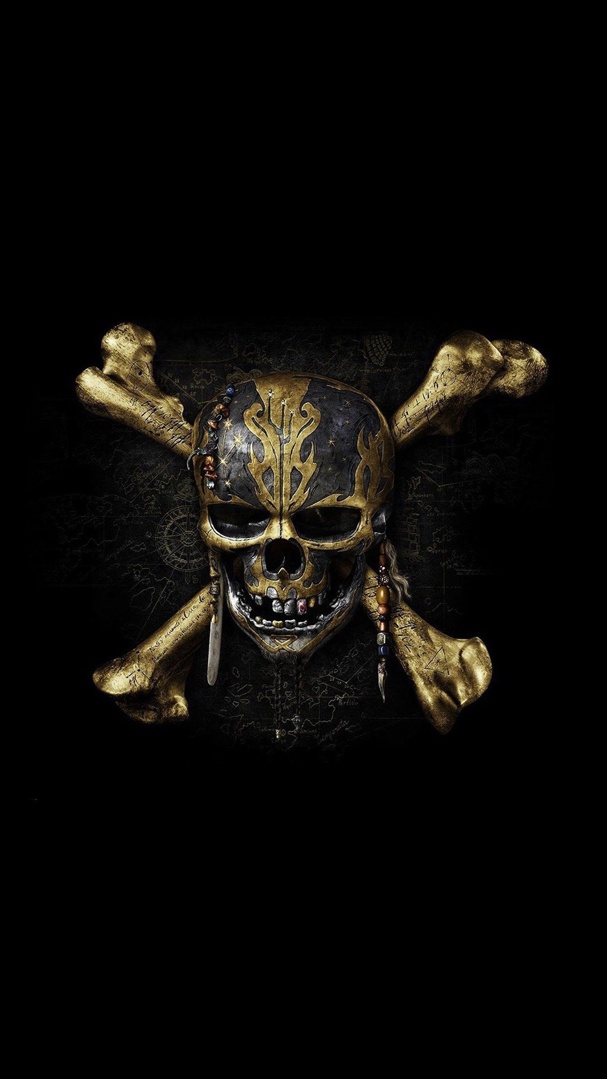 1242x2208 Skull: Pirates dark Wallpaper for iPhone Pro Max, X, 6