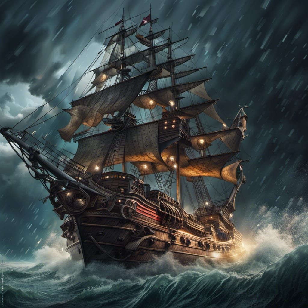 1024x1024 pirate ship in dark storm Ship in Dark Storm: Hyp