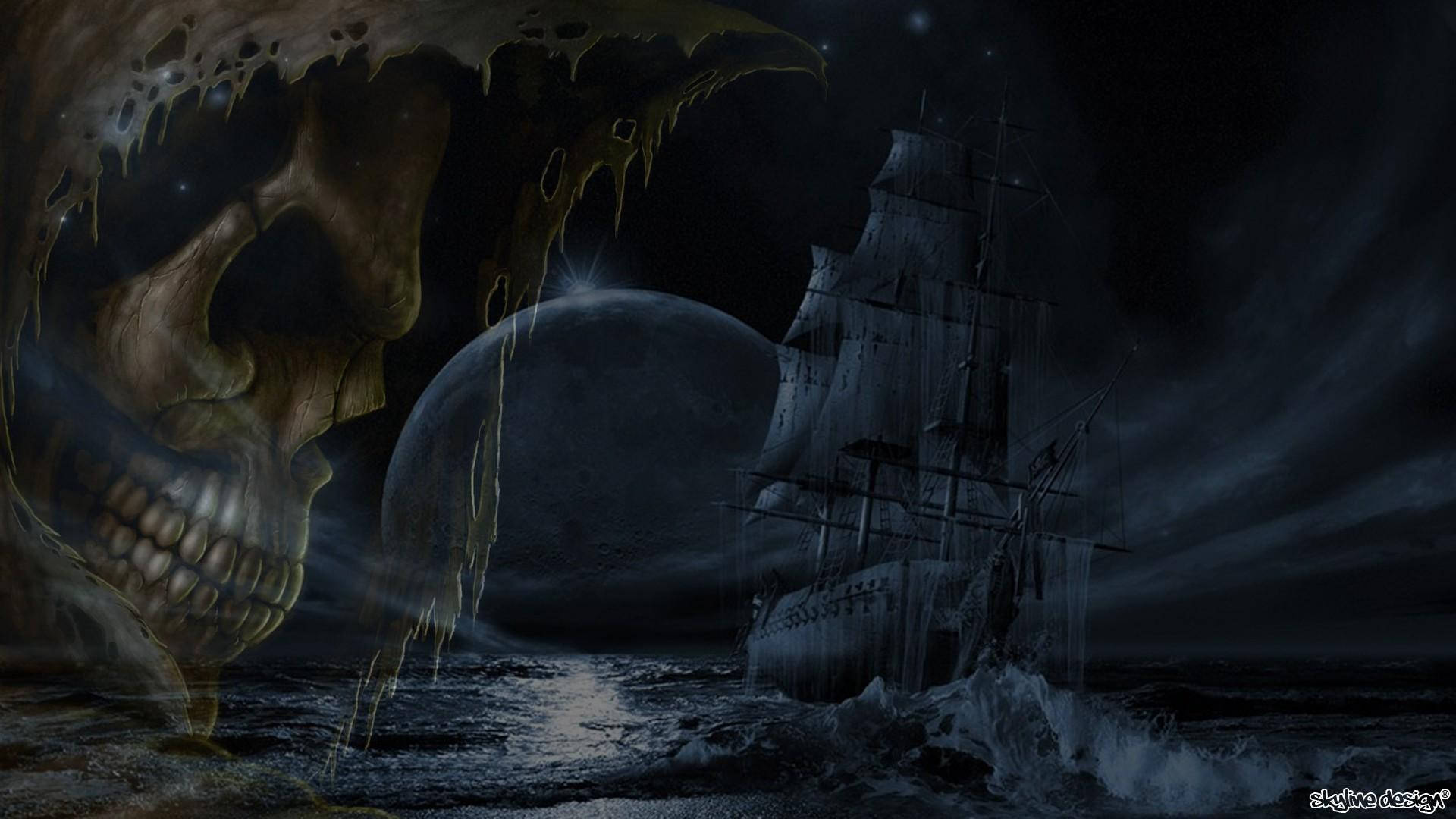 1920x1080 Download Dark Haunted Ghost Ship Wallpaper