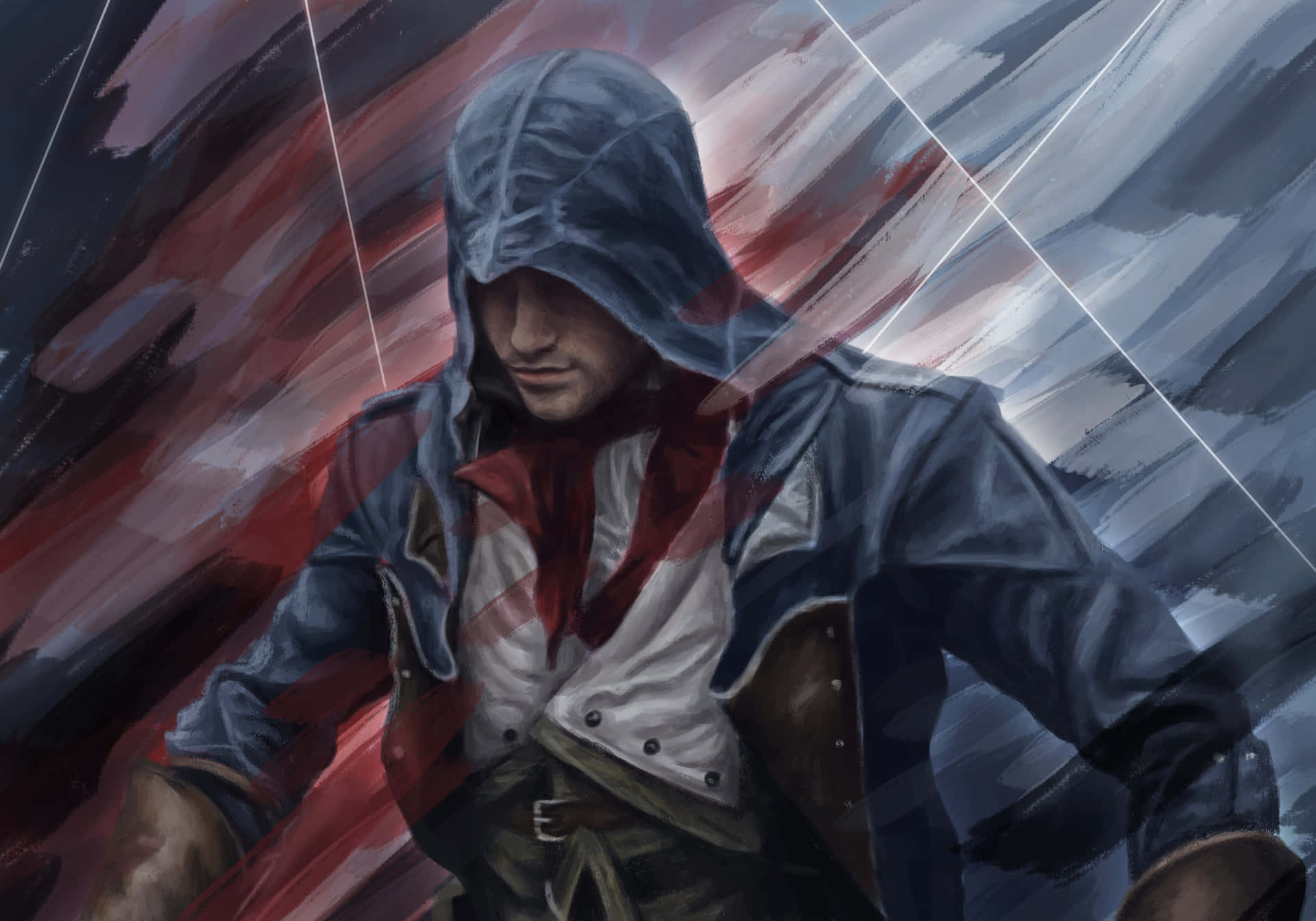 1920x1345 Download Arno Dorian leaps into action in Assassin's Creed Unity Wallpaper