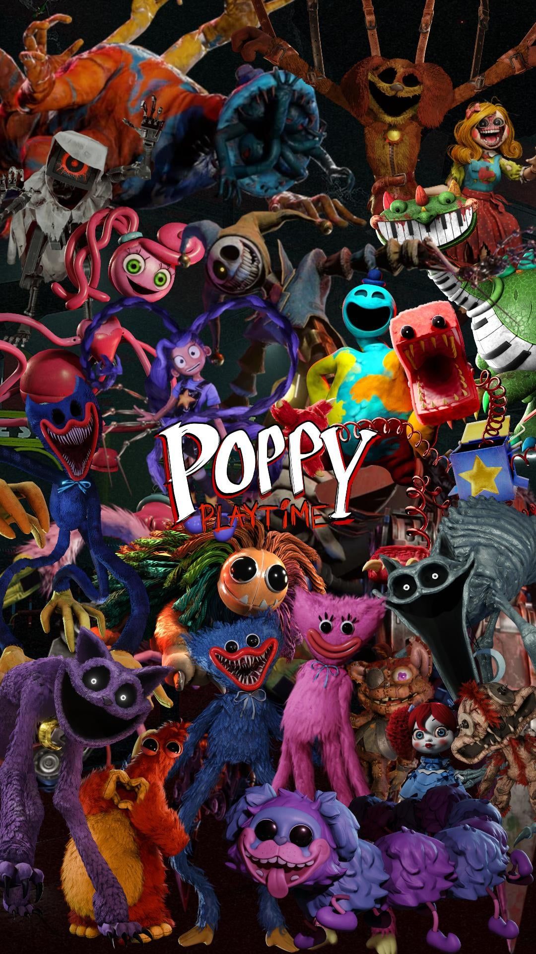 1080x1920 the old and new poppy playtime wallpaper (both made by me)