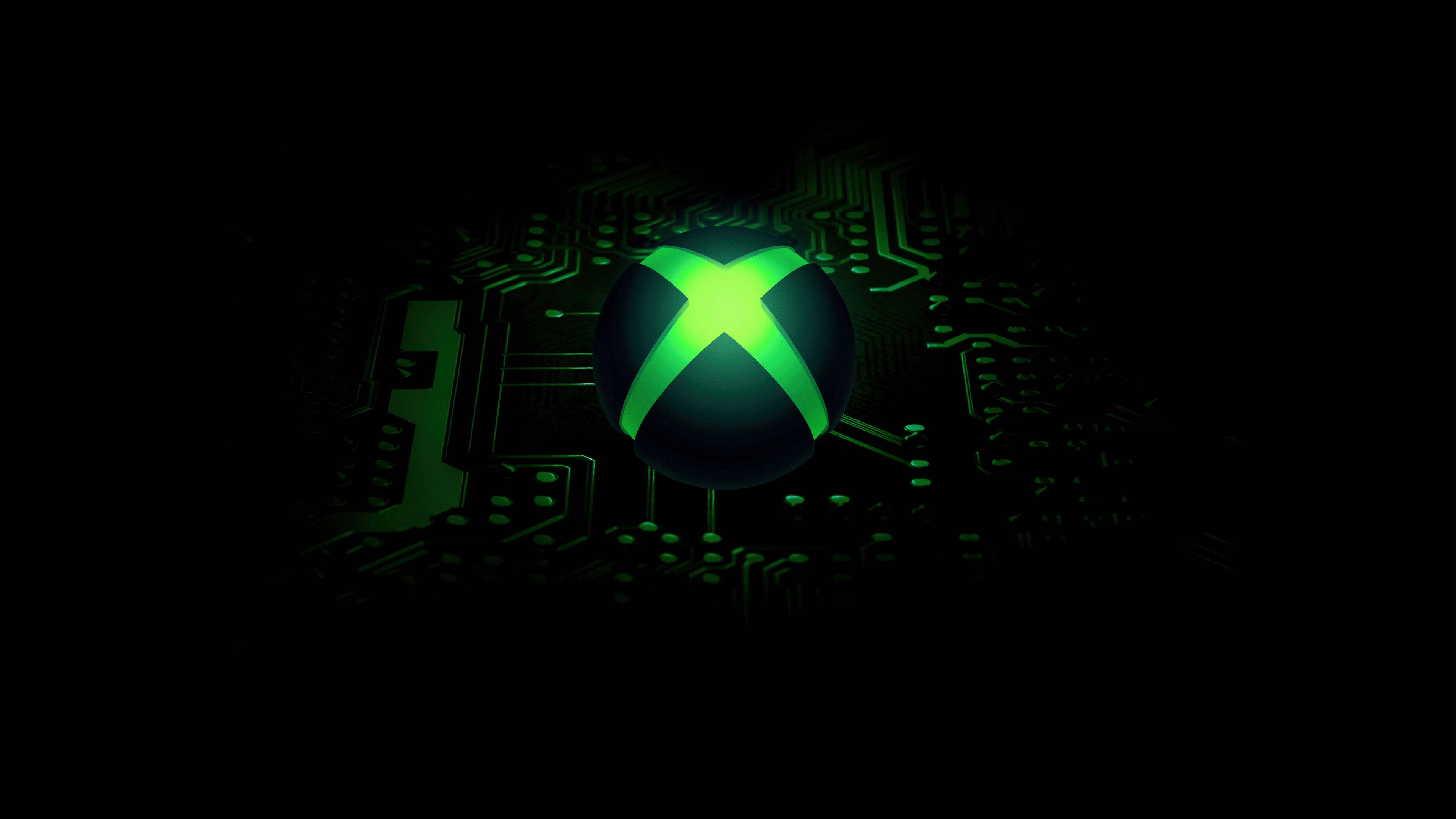 3840x2160 Xbox Wallpaper 4K, AMOLED, Dark aesthetic, Glowing
