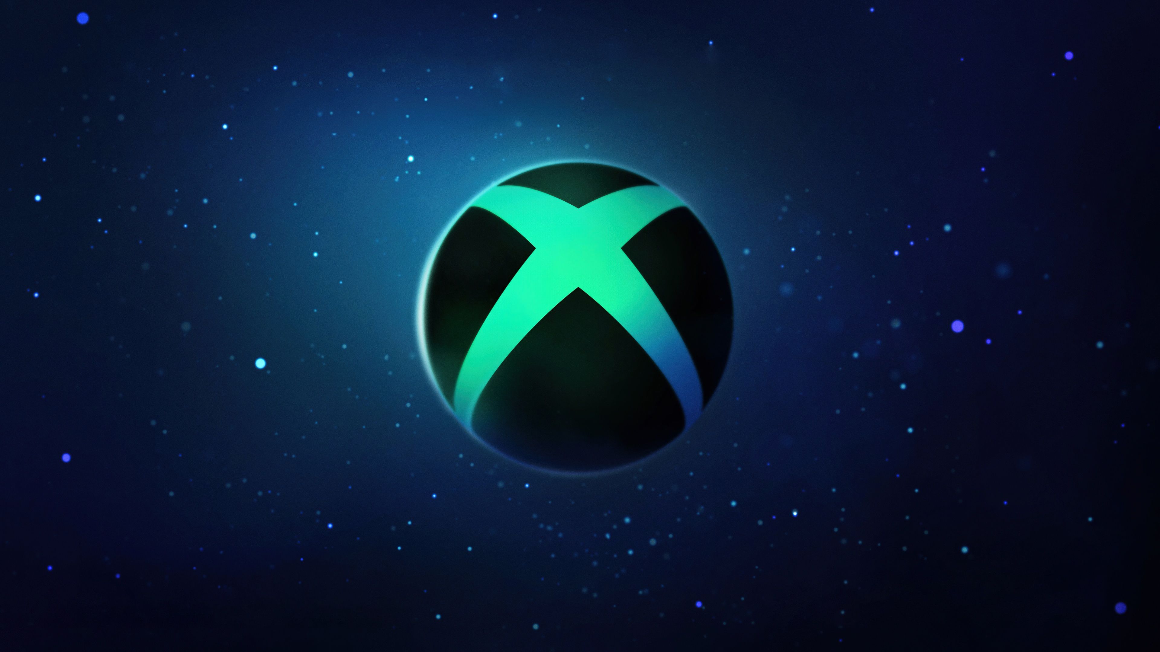 3840x2160 Controller Xbox Black And White Xbox Logo Wallpaper 4K, Dark Blue, 5K, Blue Background