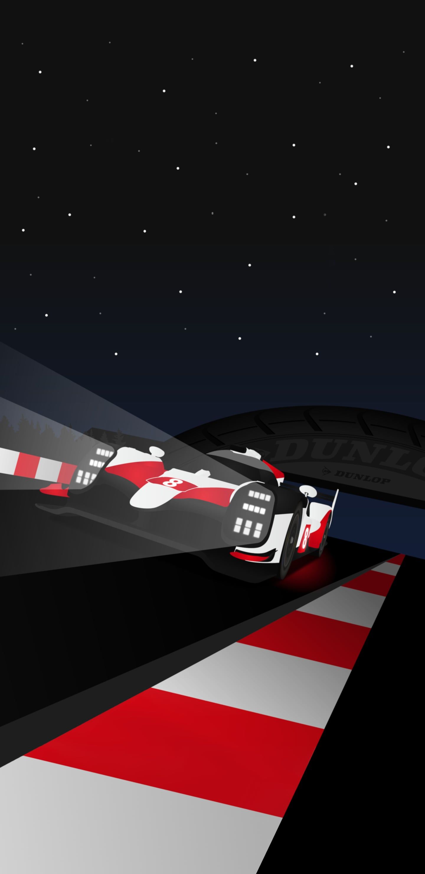 1440x2960 I made Toyota's Le Mans poster into a phone wallpaper and it works surprisingly well!