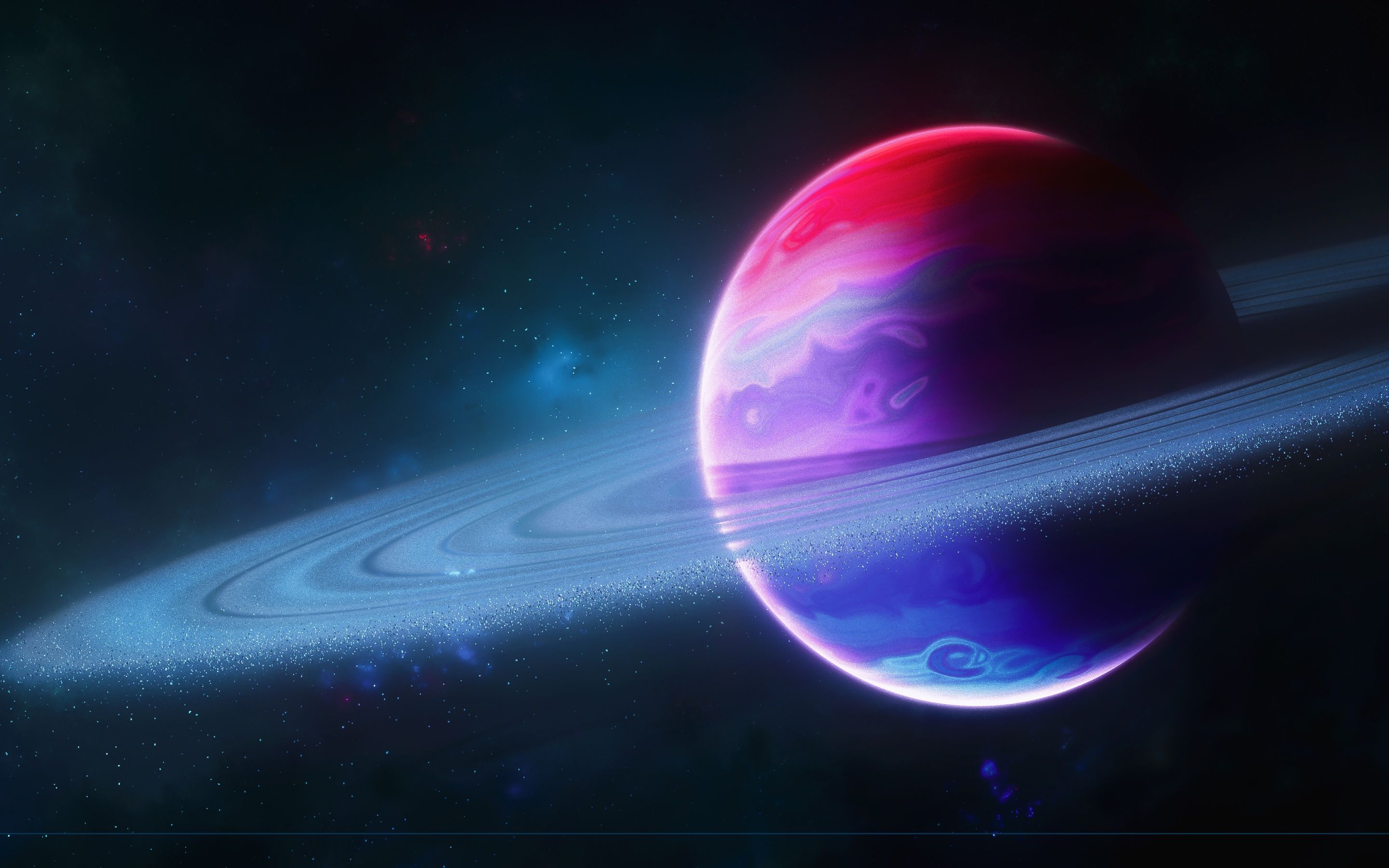 2880x1800 Planet Wallpaper 4K, Rings of Saturn, Colorful