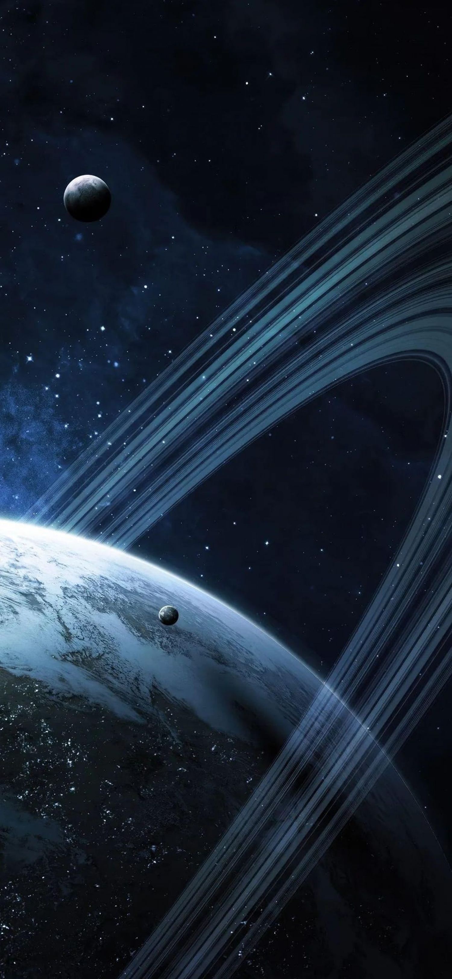 1500x3247 Planet With Rings Earth From Space Unique