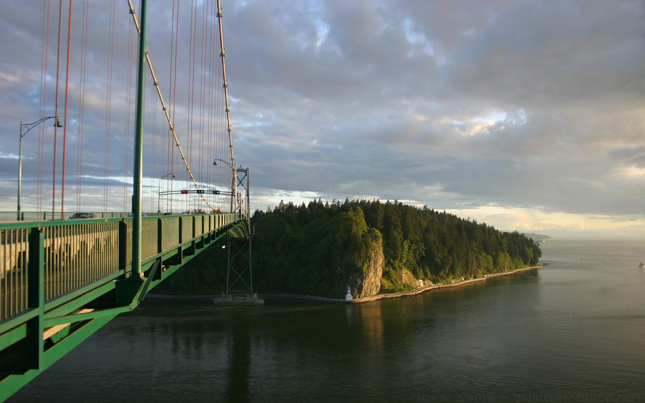 1280x800 Lionsgate bridge Vancouver Wallpaper