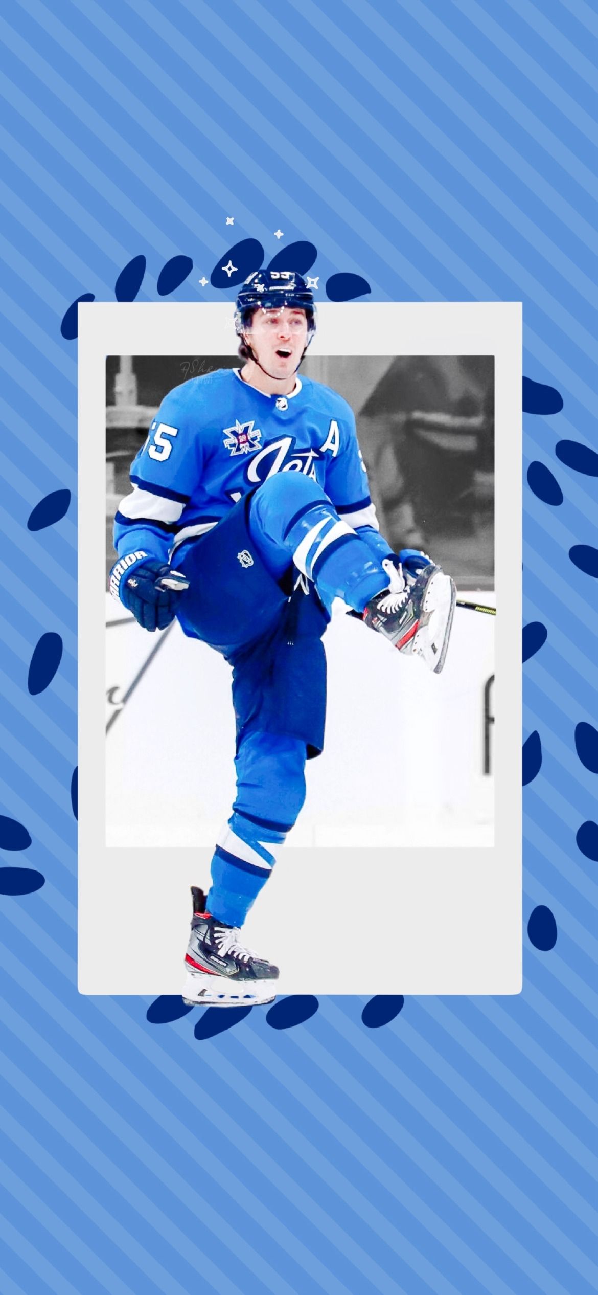 1170x2532 wallpaper • mark scheifele + freestyle (iphone 12 pro) Requested by anon Credits of the wallpaper' elements and style go to
