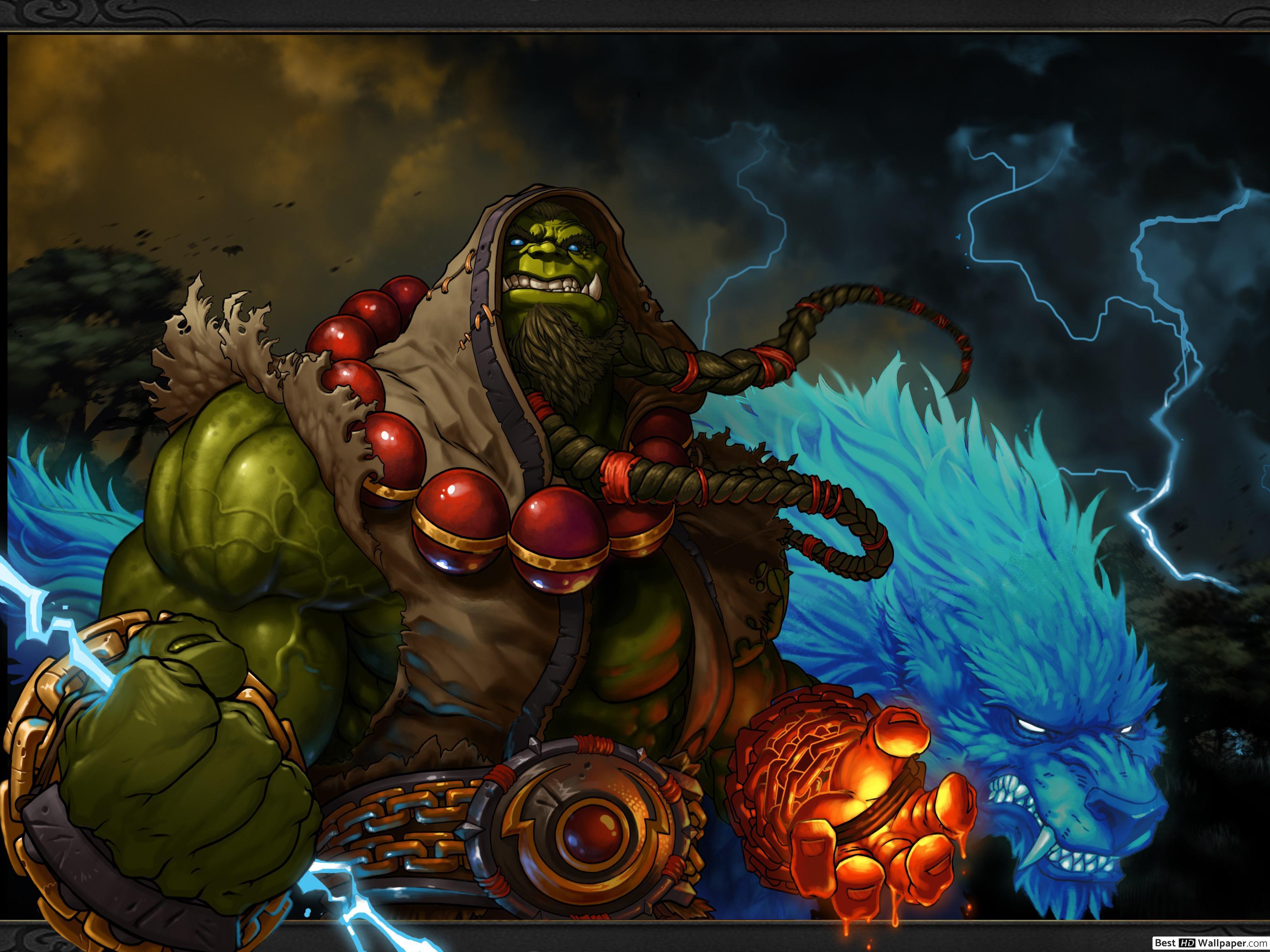 3200x2400 World of Warcraft (Shaman Orc) HD wallpaper download