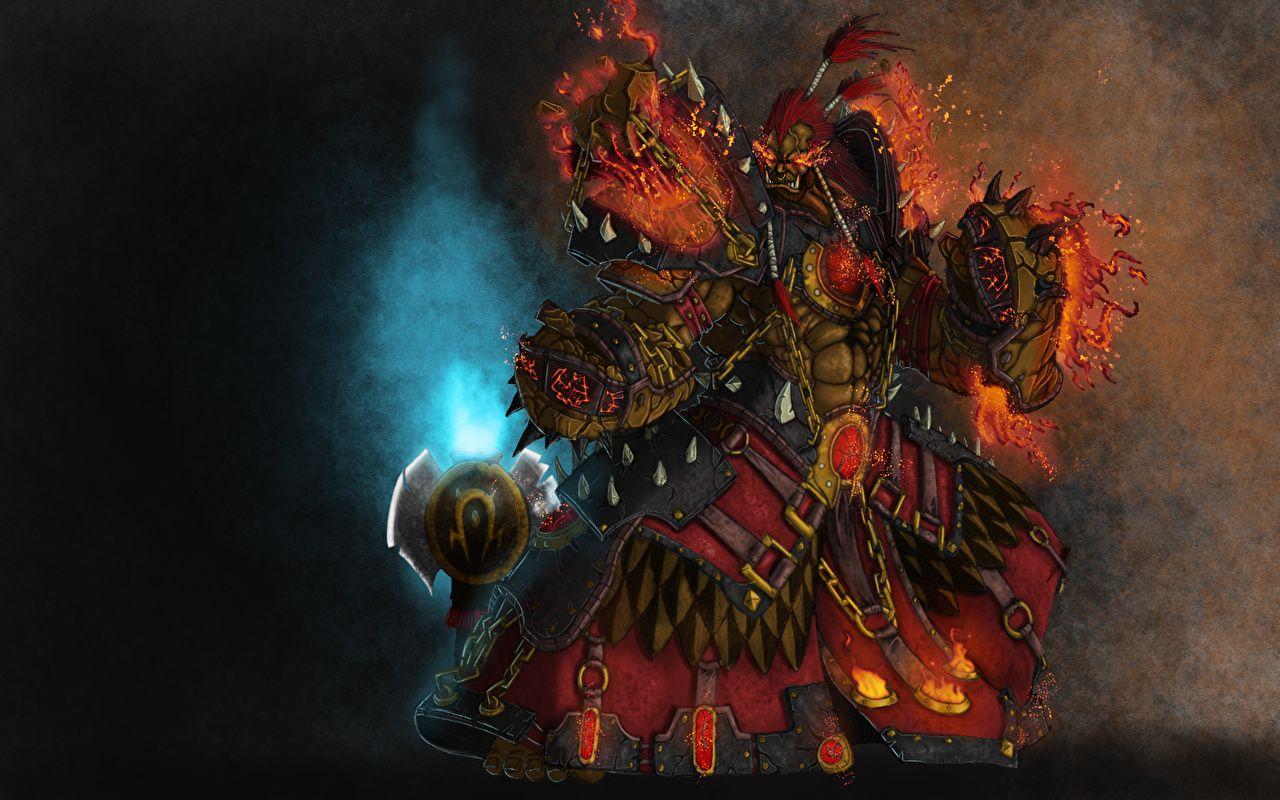 1280x800 Picture WoW Orc sorcery Monsters shaman Games
