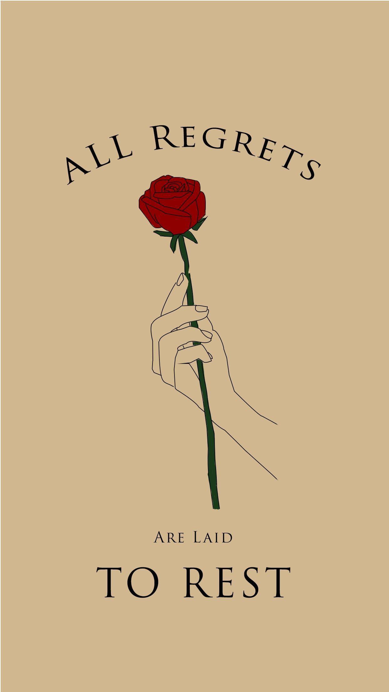 1242x2208 Rose Hand Drawing Illustration Wallpaper All Regrets Es