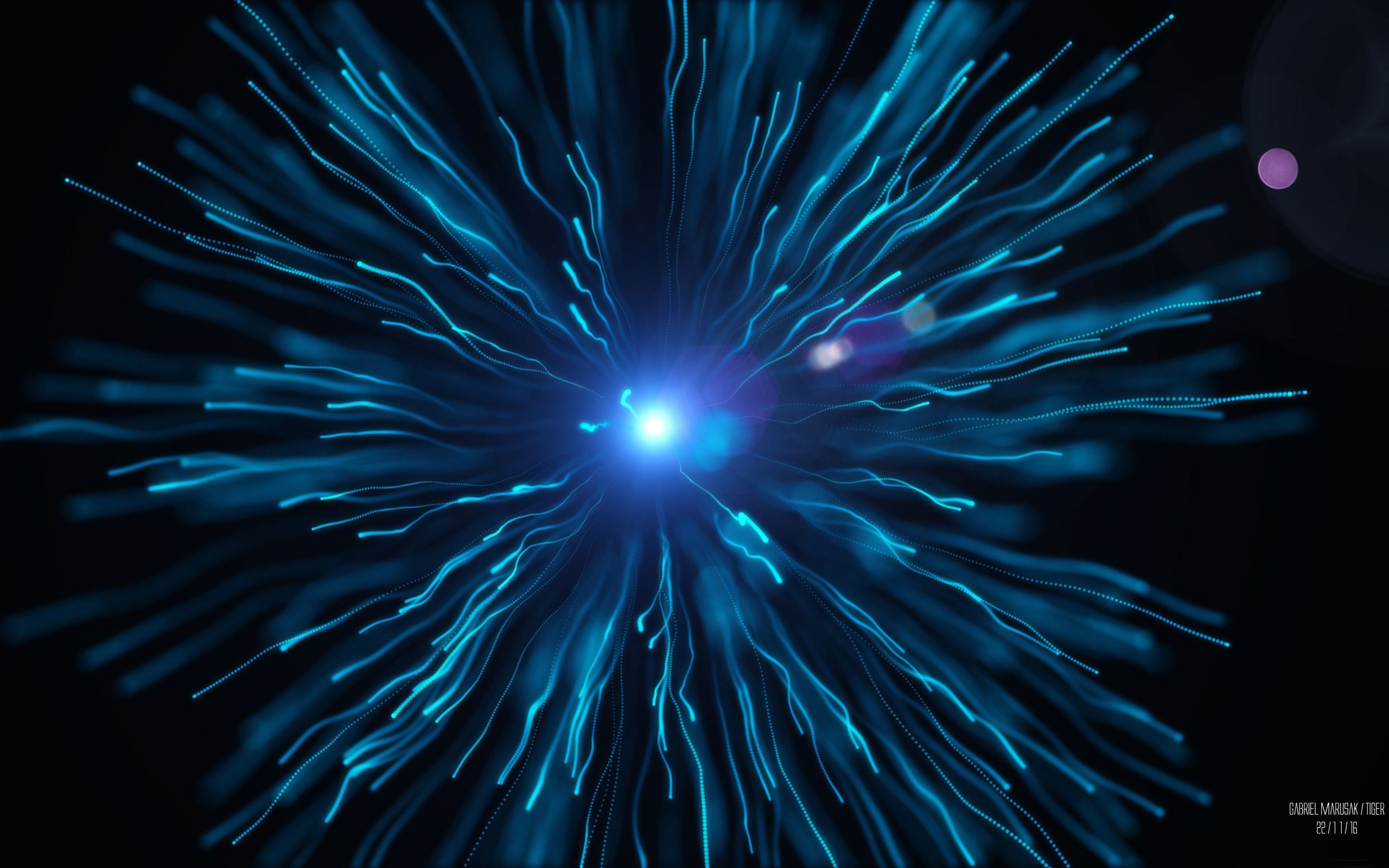 2560x1600 Particles Rays Abstract 2016 High Quality HD Wallpaper