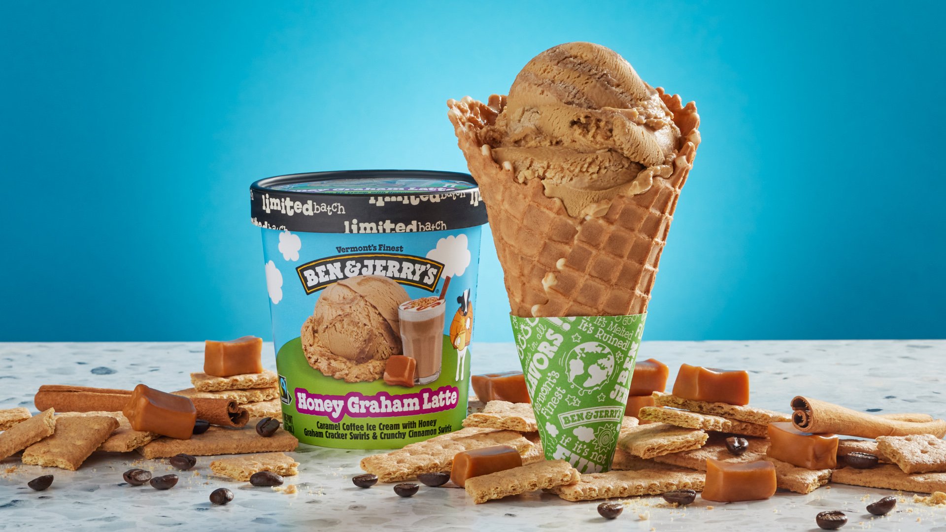 1920x1080 Ben & Jerry's Launches NEW Limited Batch Honey Graham Latte Flavor