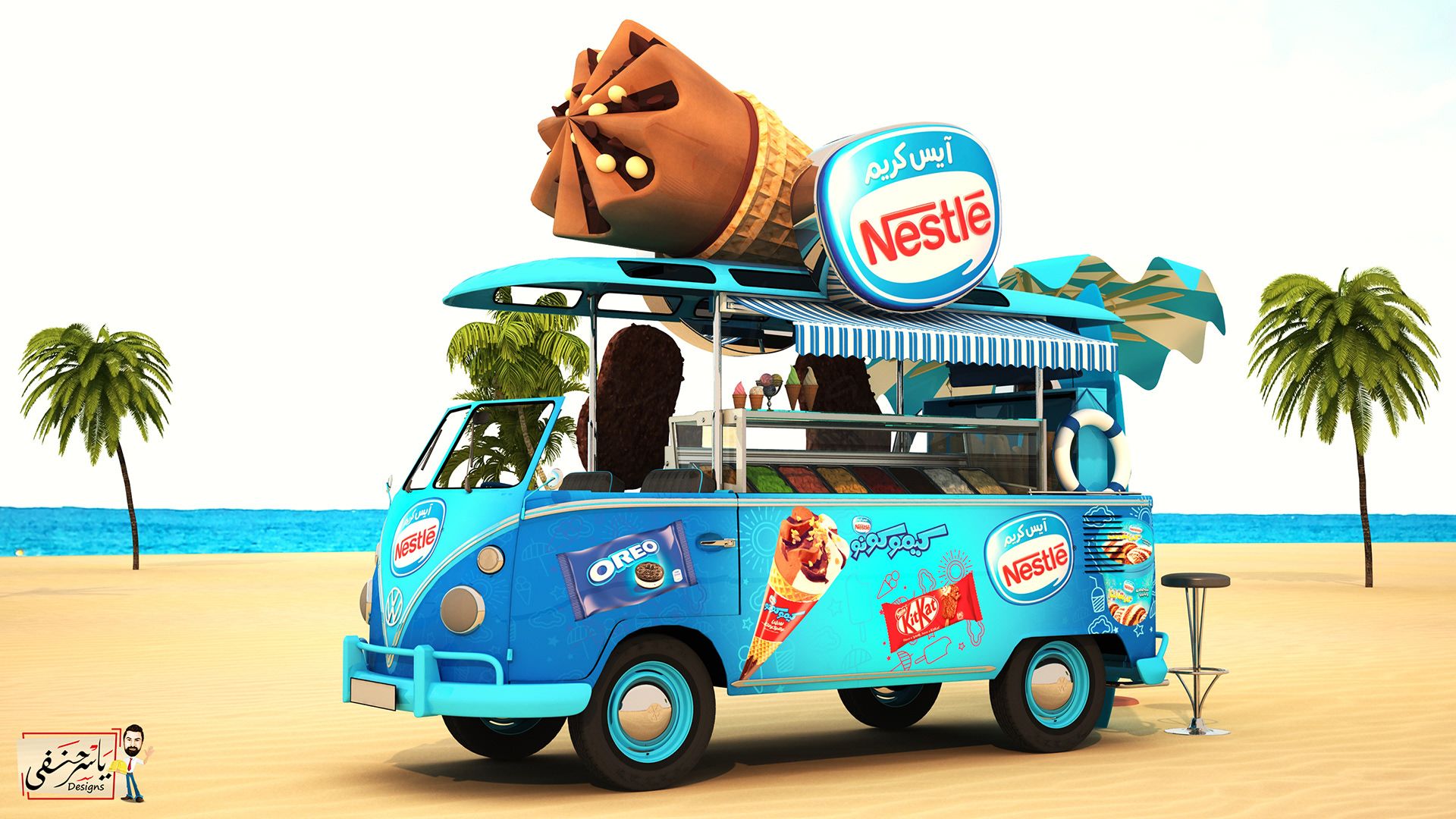 1920x1080 Nestle ice cream truck (2). Image - Behance