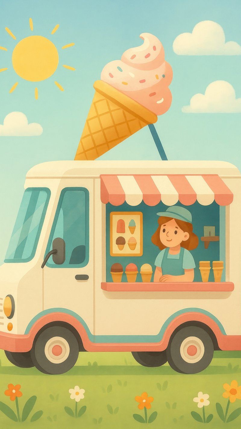 800x1422 Ice Cream Truck Image Wallpaper