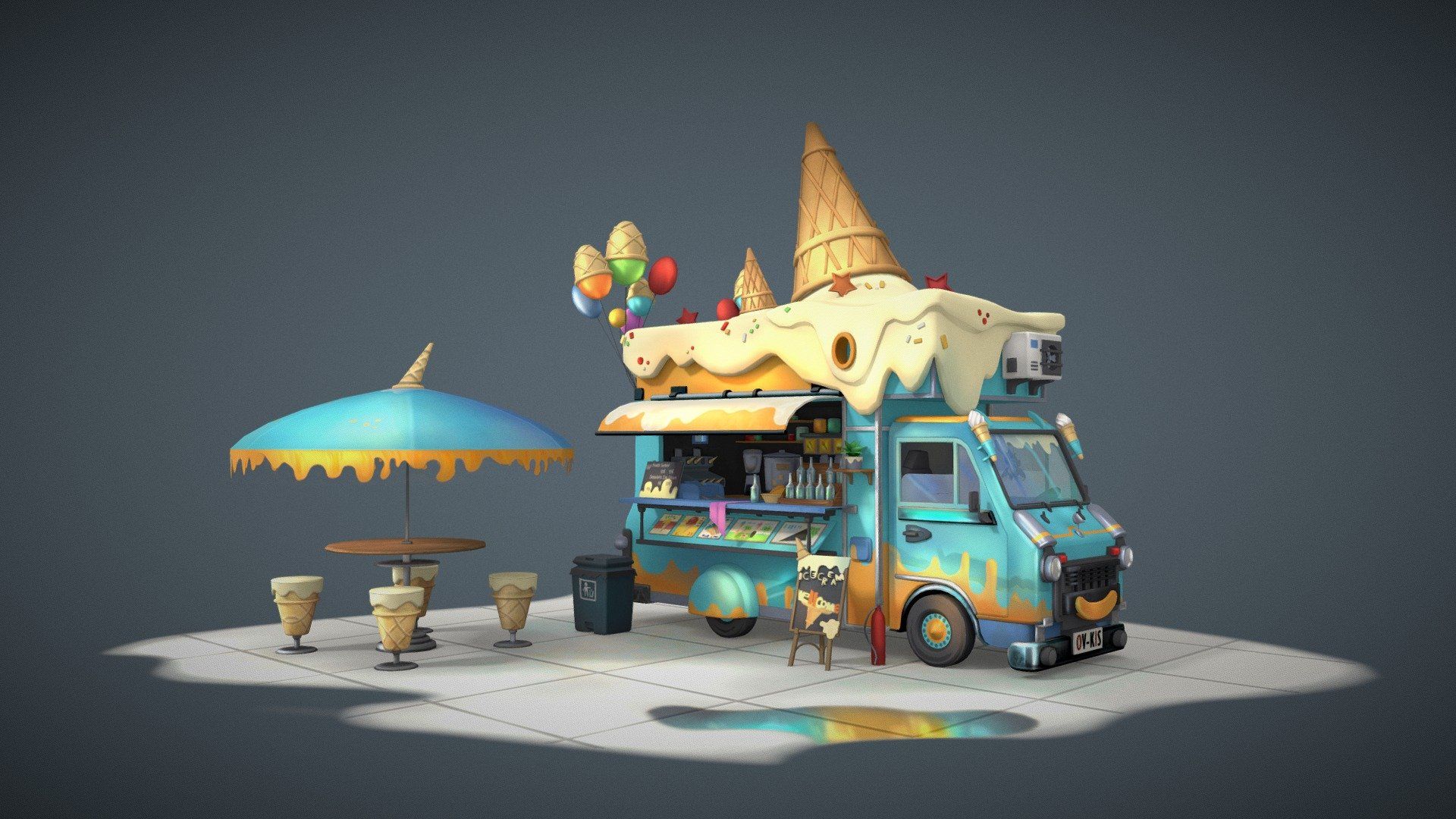 1920x1080 ICE CREAM TRUCK model by Alexaris [8472adb]