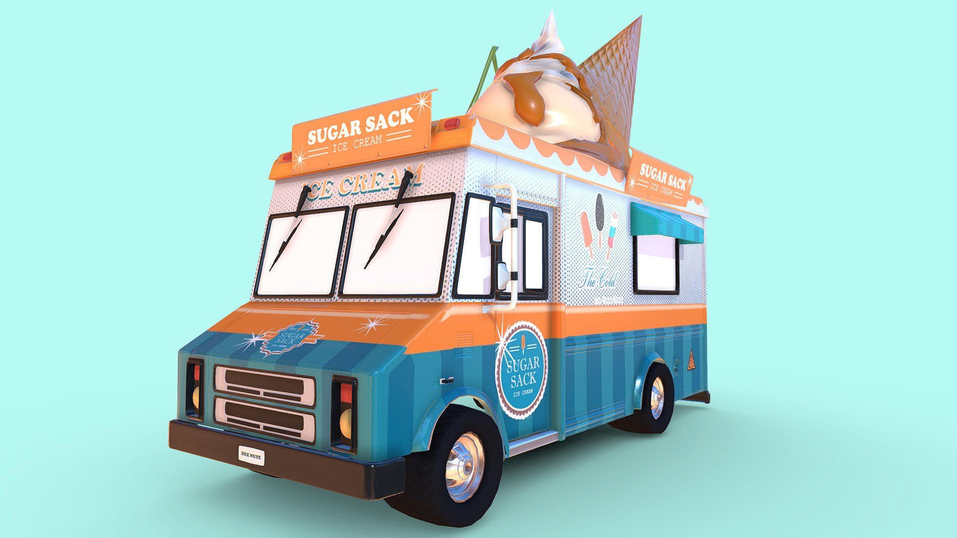 1920x1080 Ice Cream Truck Free 3D model by Pooi Woon Hoh [57ba94f]