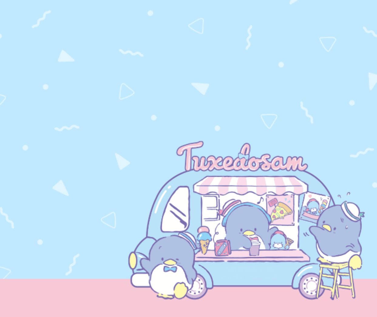 1242x1045 Download Tuxedo Sam Ice Cream Truck Wallpaper