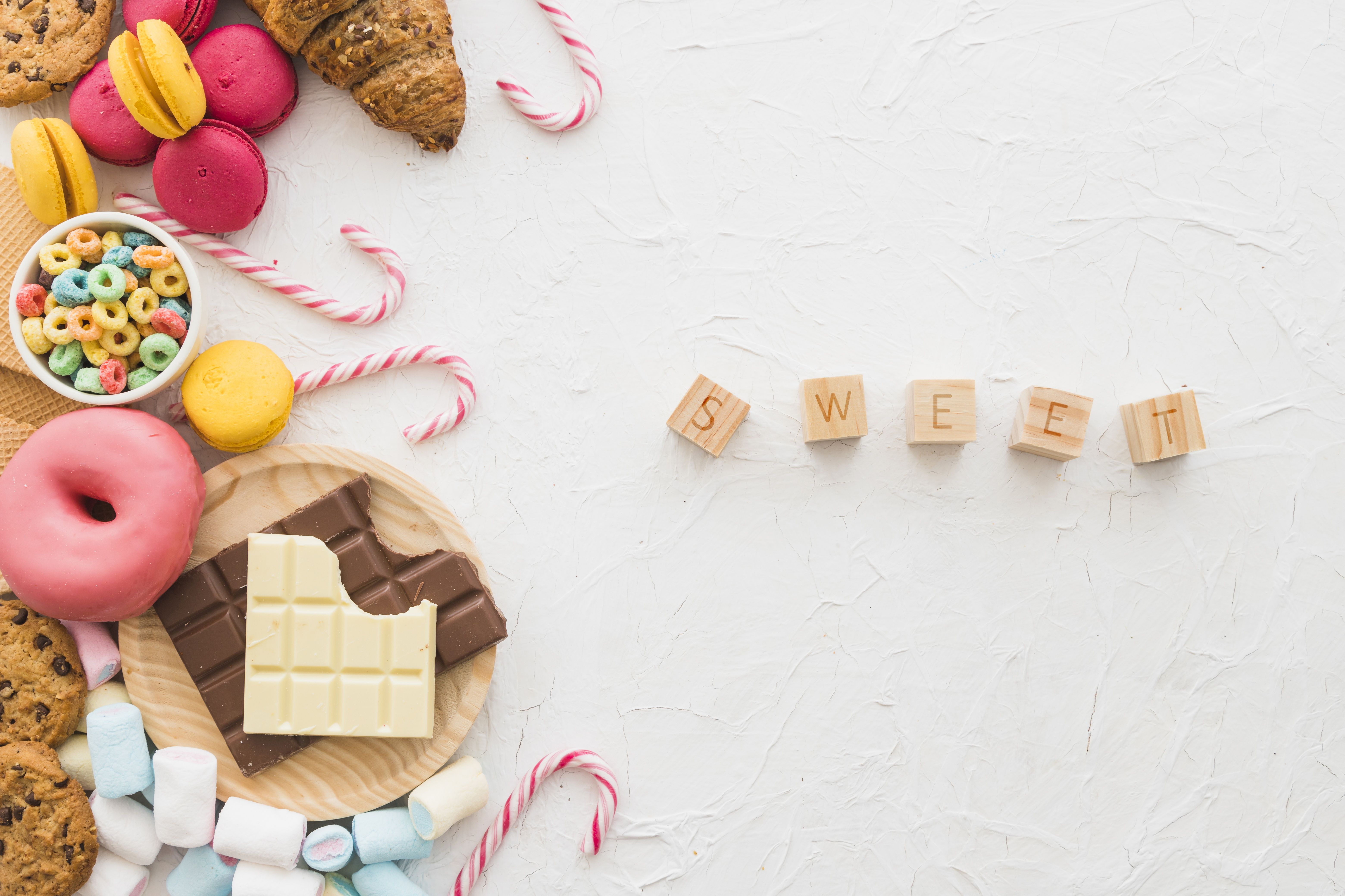 6240x4160 Download Candy Cane Macaron Chocolate Still Life Food Sweets 4k Ultra HD Wallpaperx4160