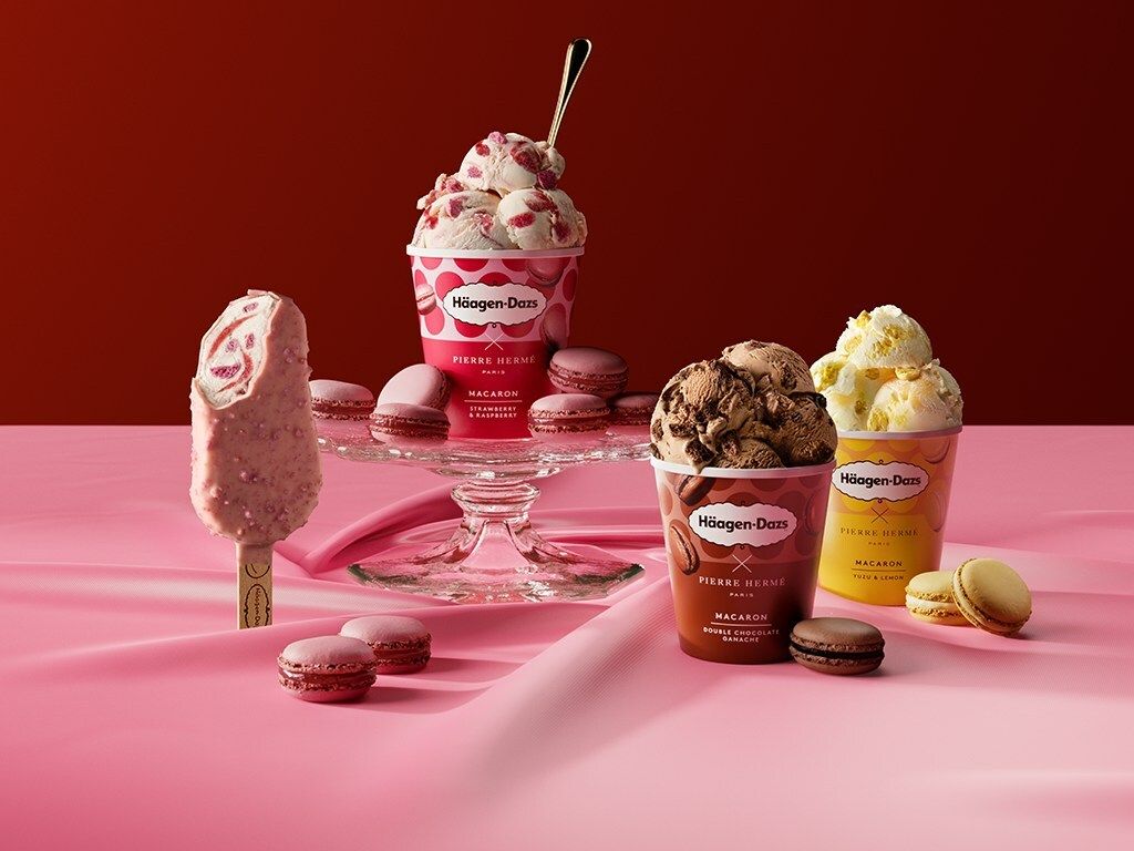 1024x768 Häagen Dazs X Pierre Hermé Macaron Ice Cream Line Debuts. Frozen Foods Biz