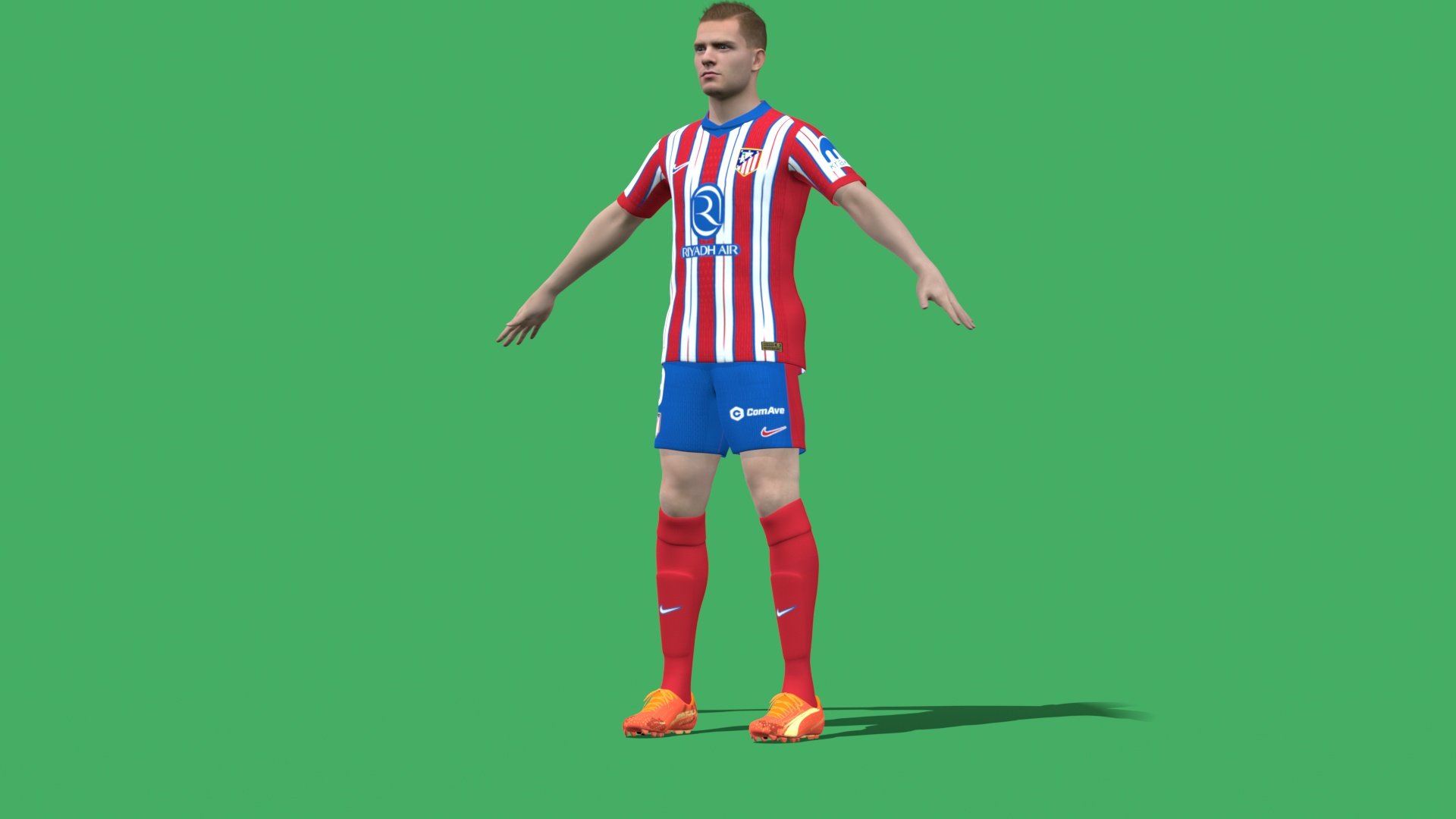 1920x1080 3D Rigged Alexander Sorloth Atletico Madrid 2025