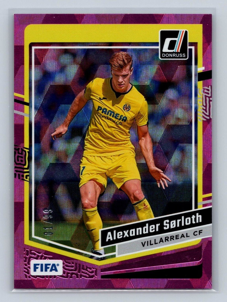 902x1200 2023 24 Panini Donruss Alexander Sorloth Pink Cubic 01 99 Villareal CF