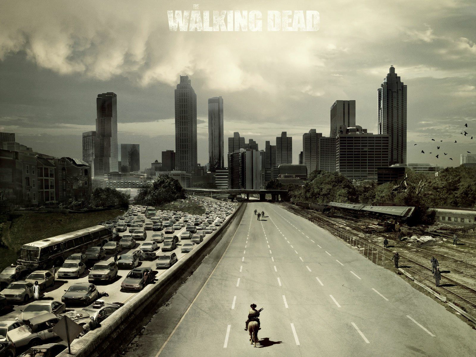 1600x1200 The Walking Dead HD Wallpaper: Post Apocalyptic Cityscapex1200