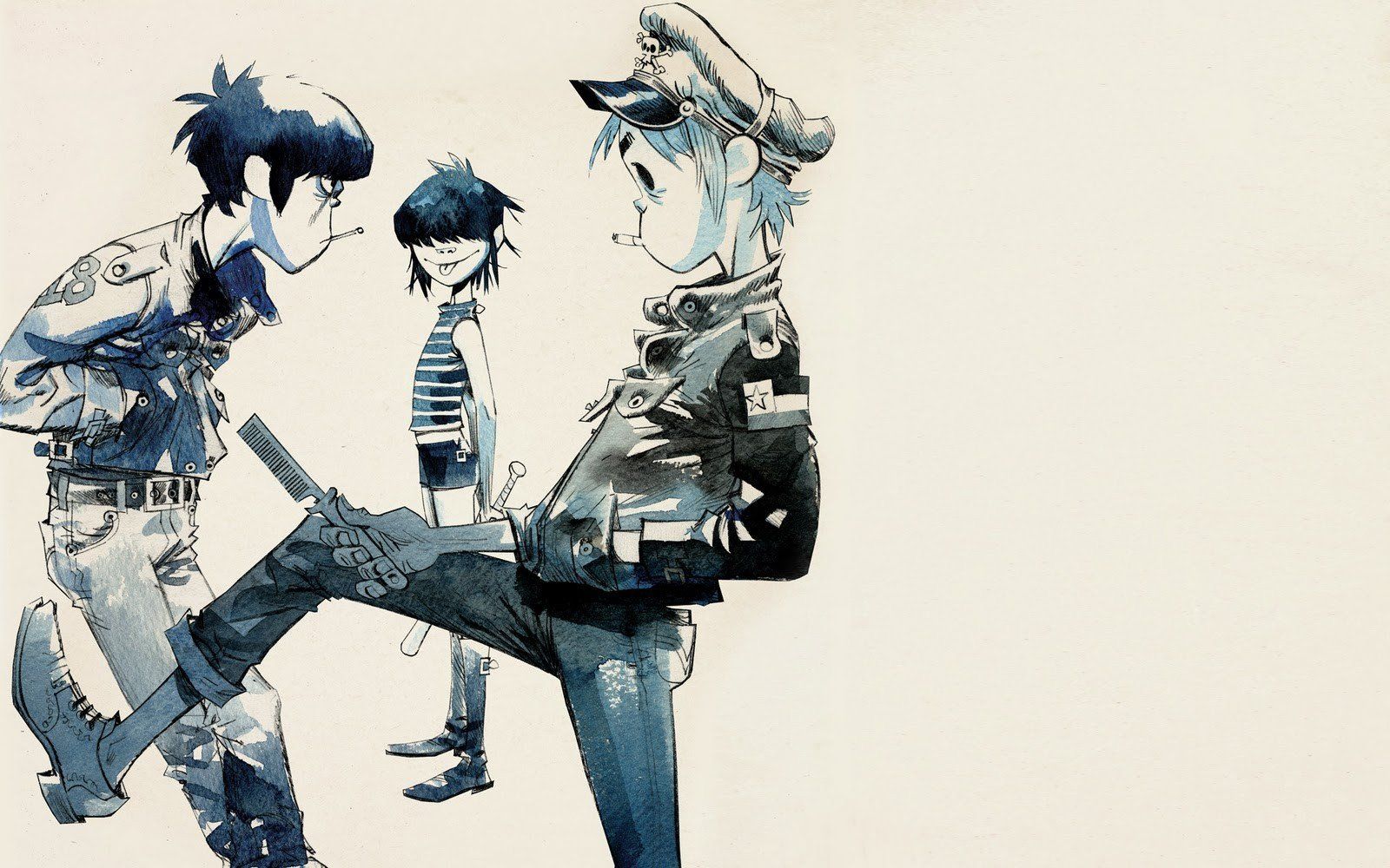1600x1000 Gorillaz, Jamie Hewlett, 2 D, Noodle, Murdoc Niccals Wallpaper HD / Desktop and Mobile Background