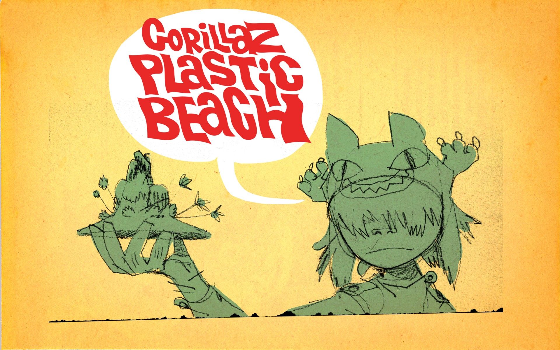 1920x1200 Gorillaz, Jamie Hewlett, Noodle, Plastic Beach Wallpaper HD / Desktop and Mobile Background