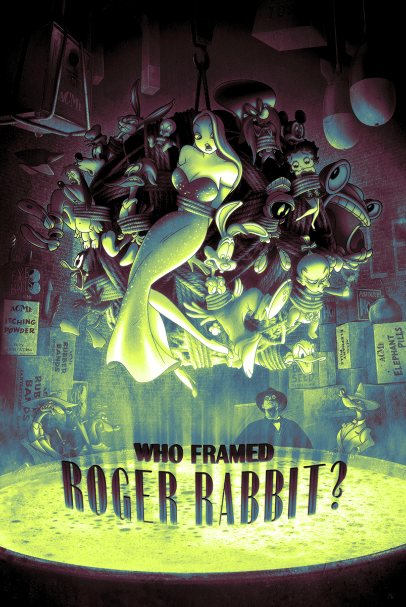 804x1200 Who Framed Roger Rabbit? Poster Screen Print Art 24x36 Mondo