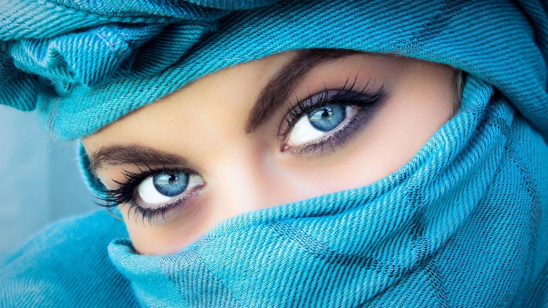 1920x1080 Full HD Wallpaper girl face blue eyes makeup, Desktop Background