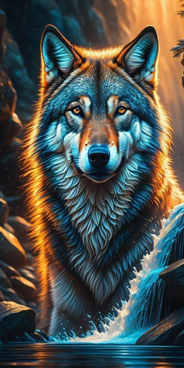640x1280 Wolf Wallpaper