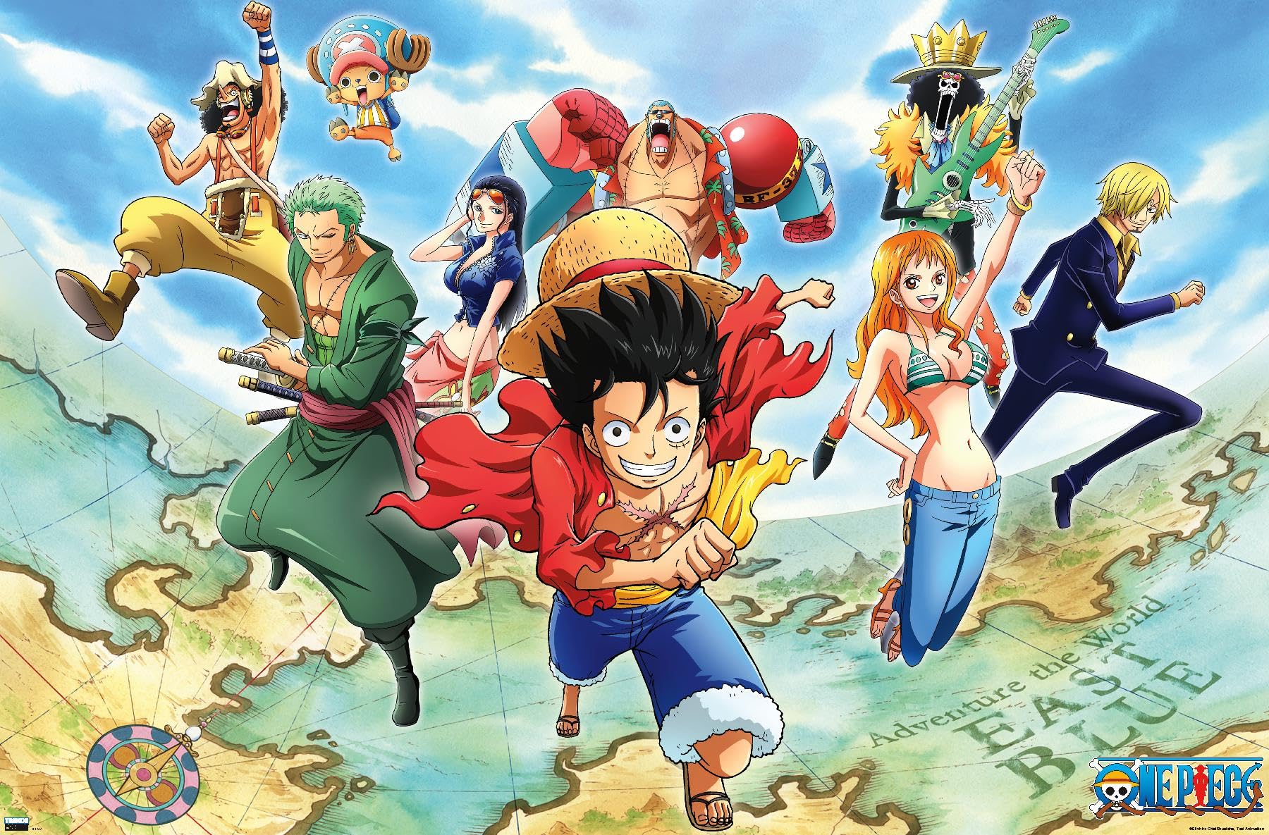 1800x1185 Trends International One Piece: Fishman Island East Blue Wall Poster, 34L x 22.4W, Premium Unframed Version: Posters & Prints
