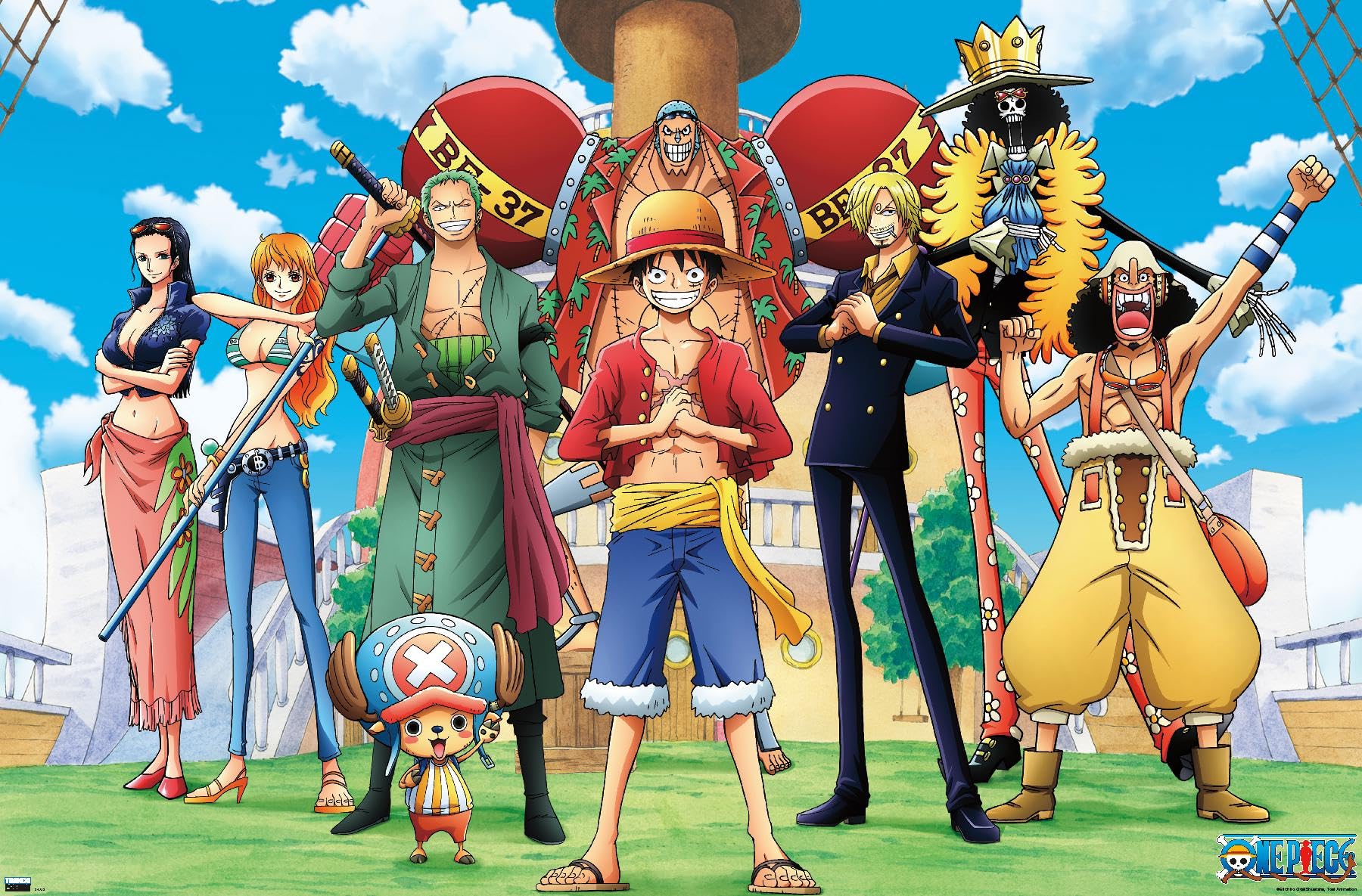 1800x1185 One Piece: Fishman Island On Deck Wall Poster, 34L x 22.4W, Premium Unframed Version: Posters & Prints